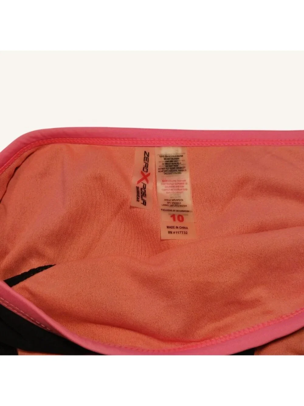 ZeroXposur Girls Swim Bottom Black & Pink Size 10 Comfortable Design